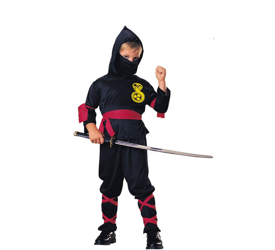 Pasamontañas ninja negro niño
