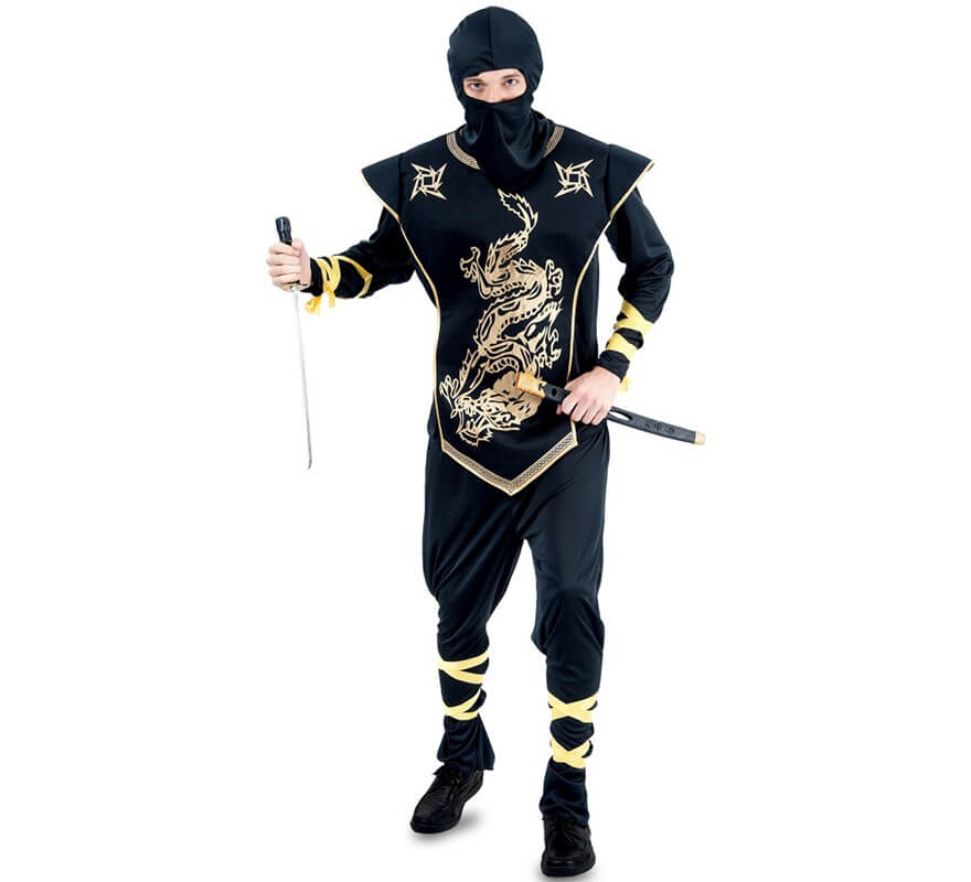 Black and Gold Ninja Costume