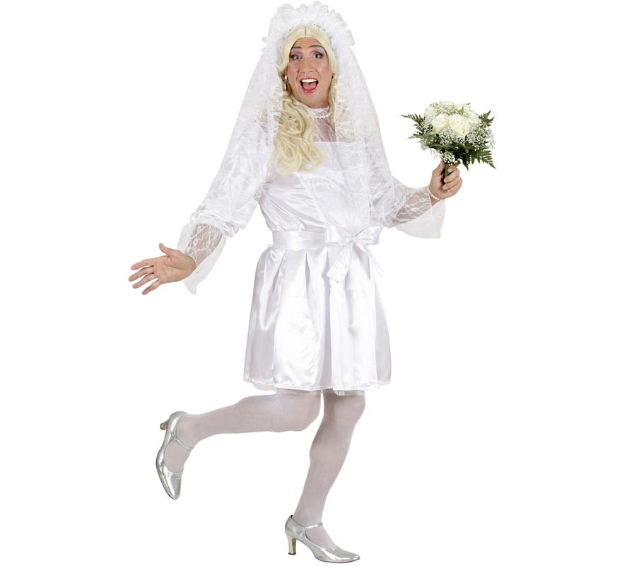 White bride costume for men