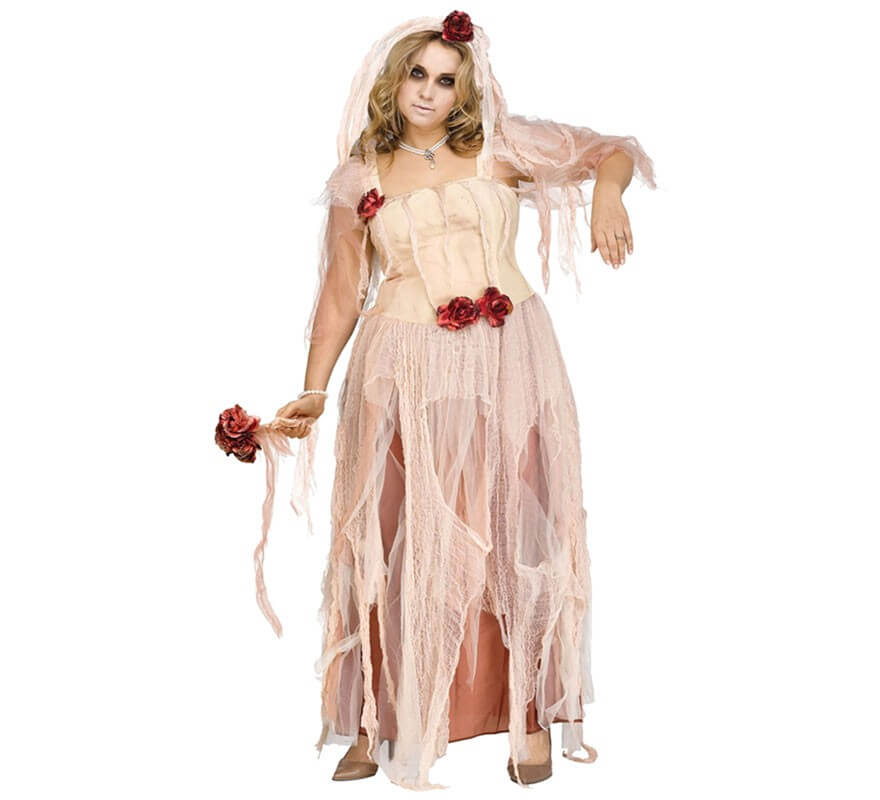 Disfraz de viuda fantasma zombie para mujer