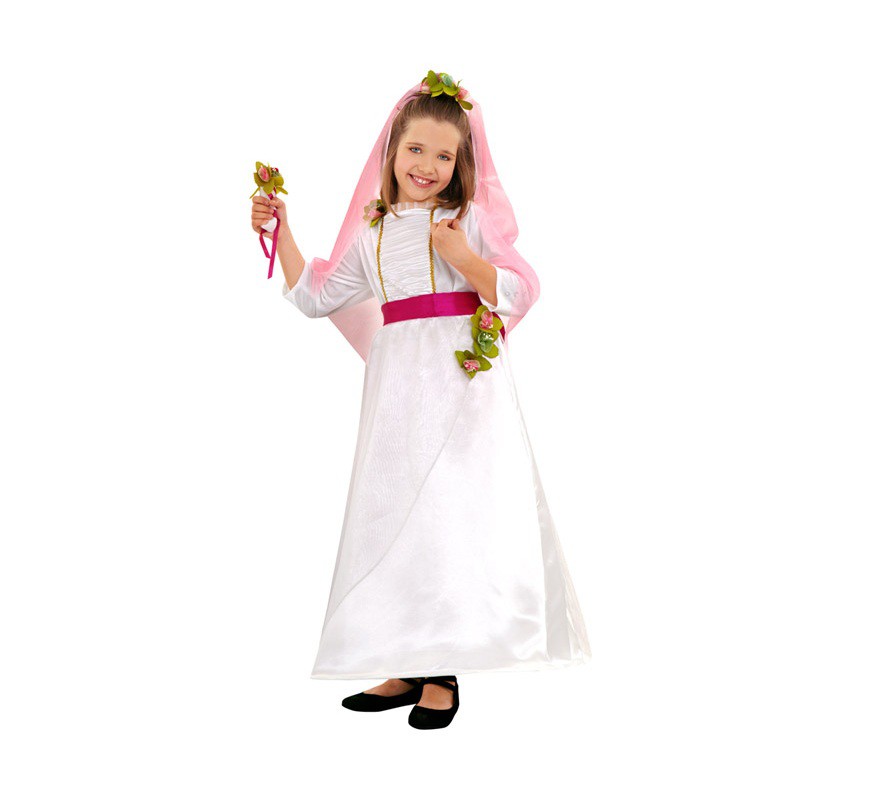 Disfraz de Novia para niñas de 7 a 9 años