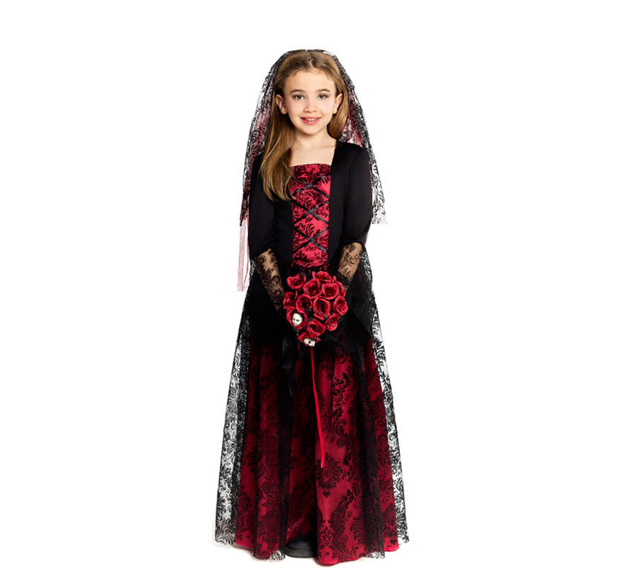 Gothic Vampire Bride Costume for Girls