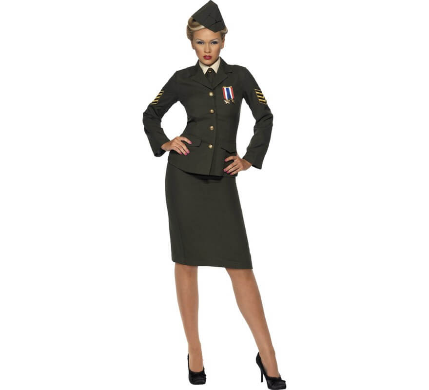 mudo Tienda flexible Disfraz de Aviadora de Top Gun Verde para mujer