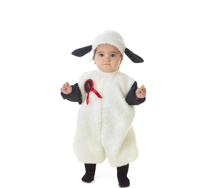 White Sheep Costume with Hood for Baby