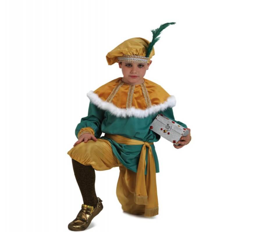 Disfraz de Paje del Rey Melchor Lujo de niño