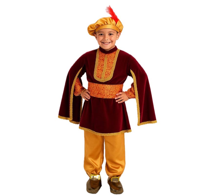 Disfraz de Paje Melchor para niño