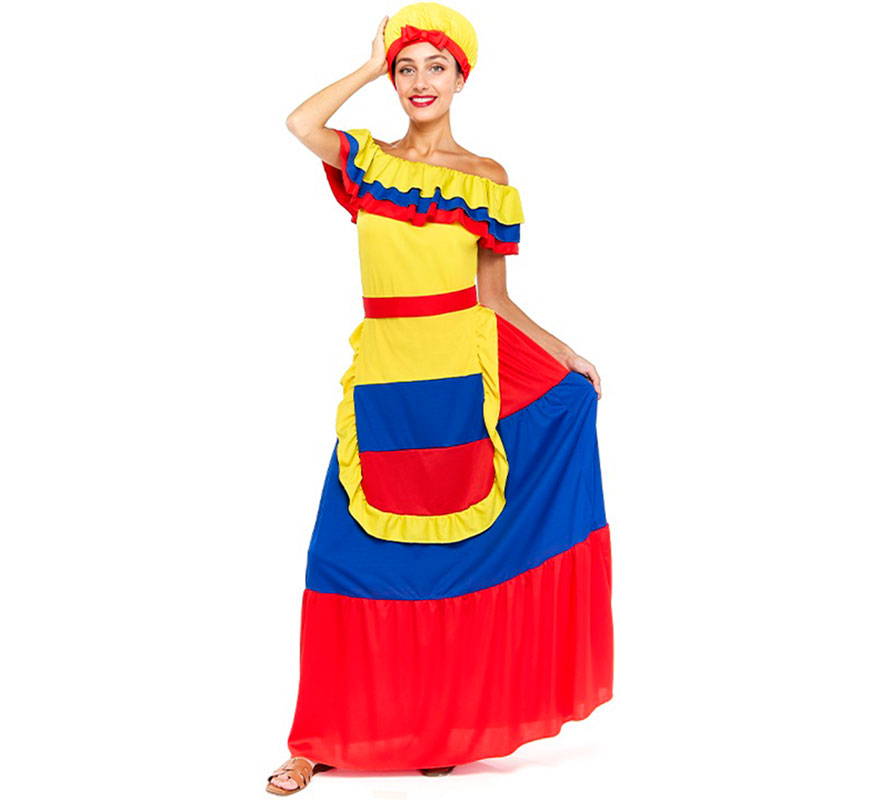 Disfraz de Palenquera para mujer Disfraz de Palenquera para mujer