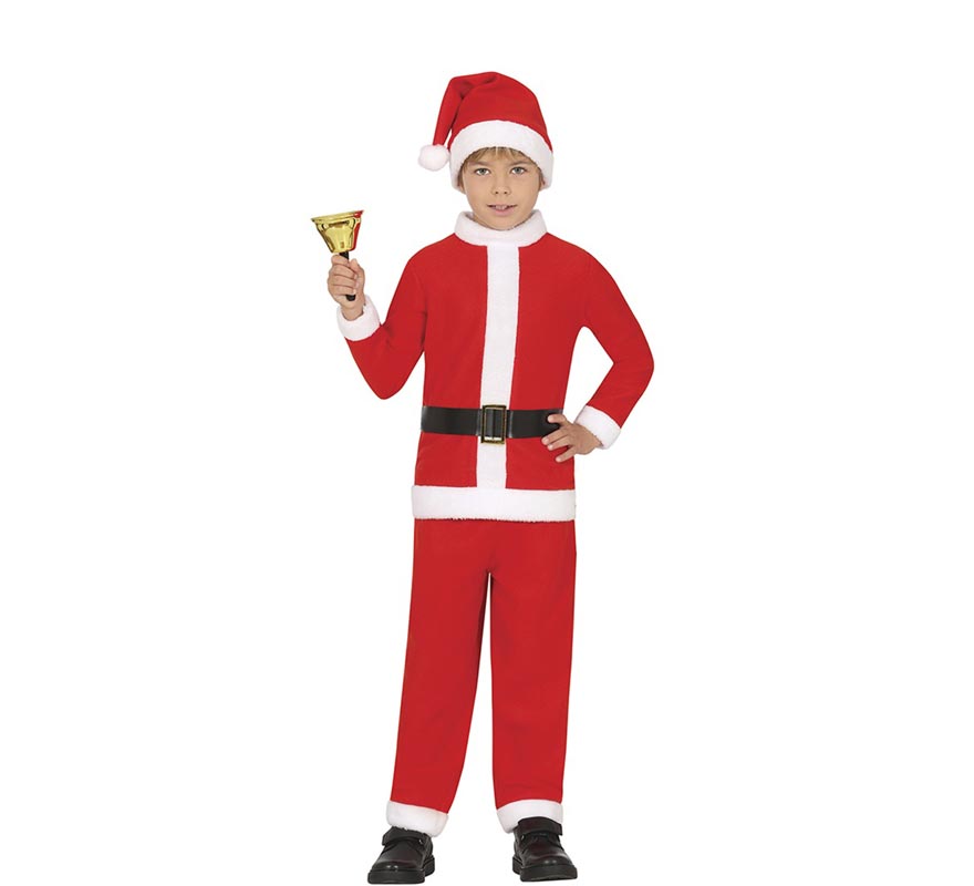 Classic Santa Claus costume with hat and belt for children