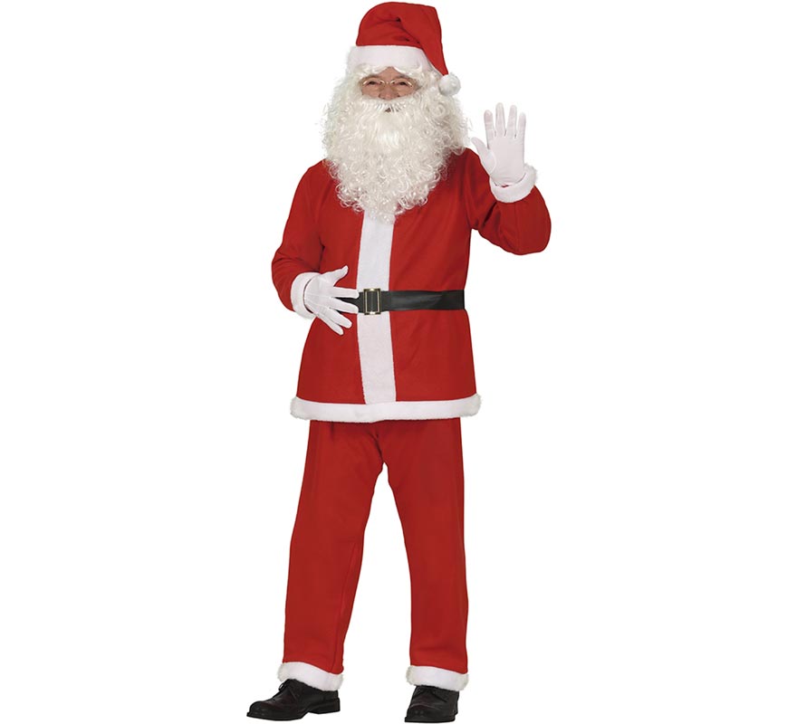 Santa Claus costume with black belt for men