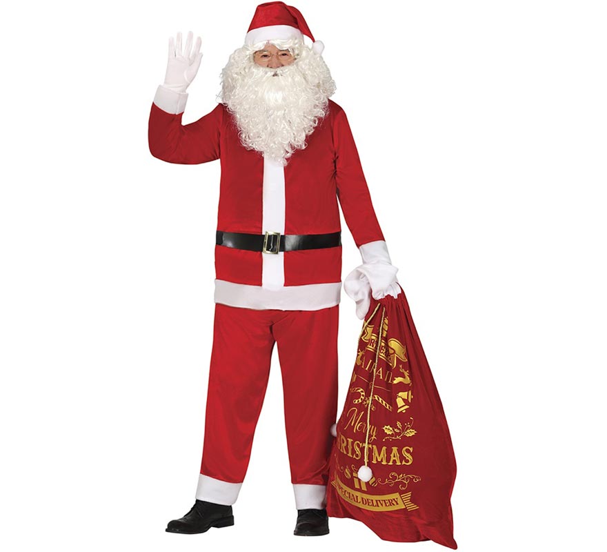 Traditional red Santa Claus costume for men