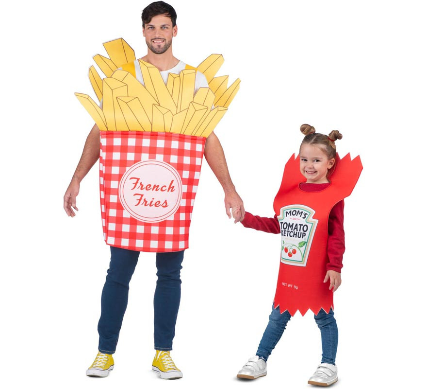 French Fries and Ketchup Costume for Adults and Children