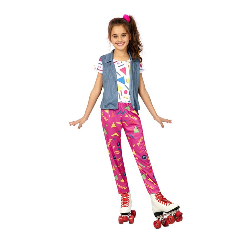 90s Skater Costume with Vest for Girls