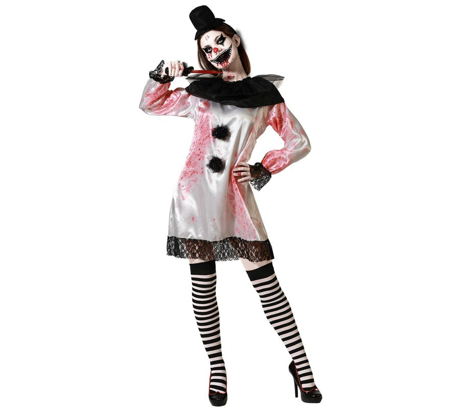 White Clown Costume for women