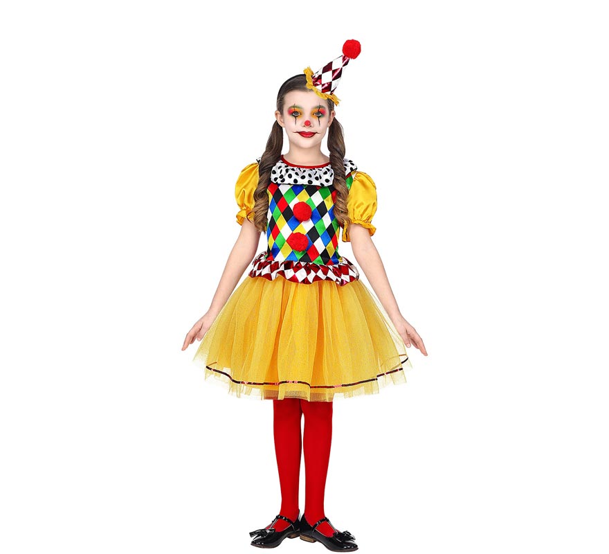 Clown costume with tutu for girls and teenagers