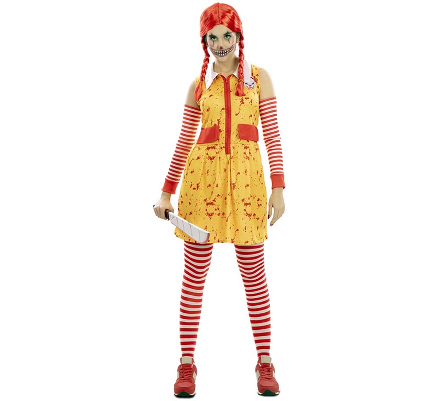Women's Killer Burger Clown Costume