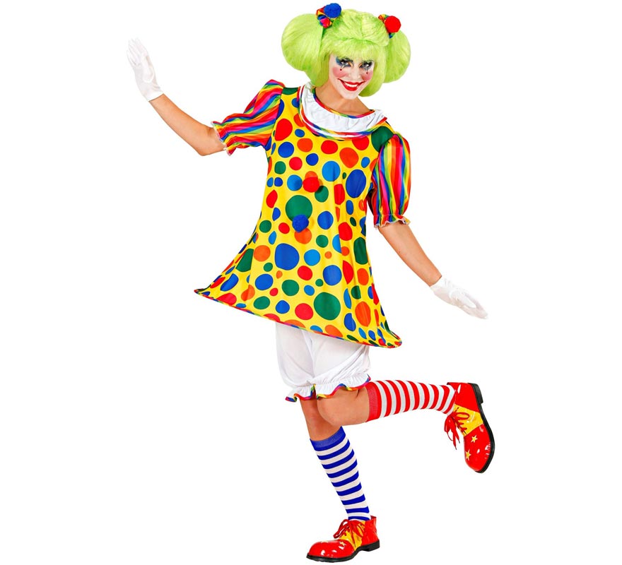 Women's Polka Dot Clown Costume