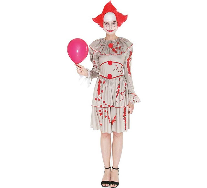 White Sadistic Clown Costume for Women