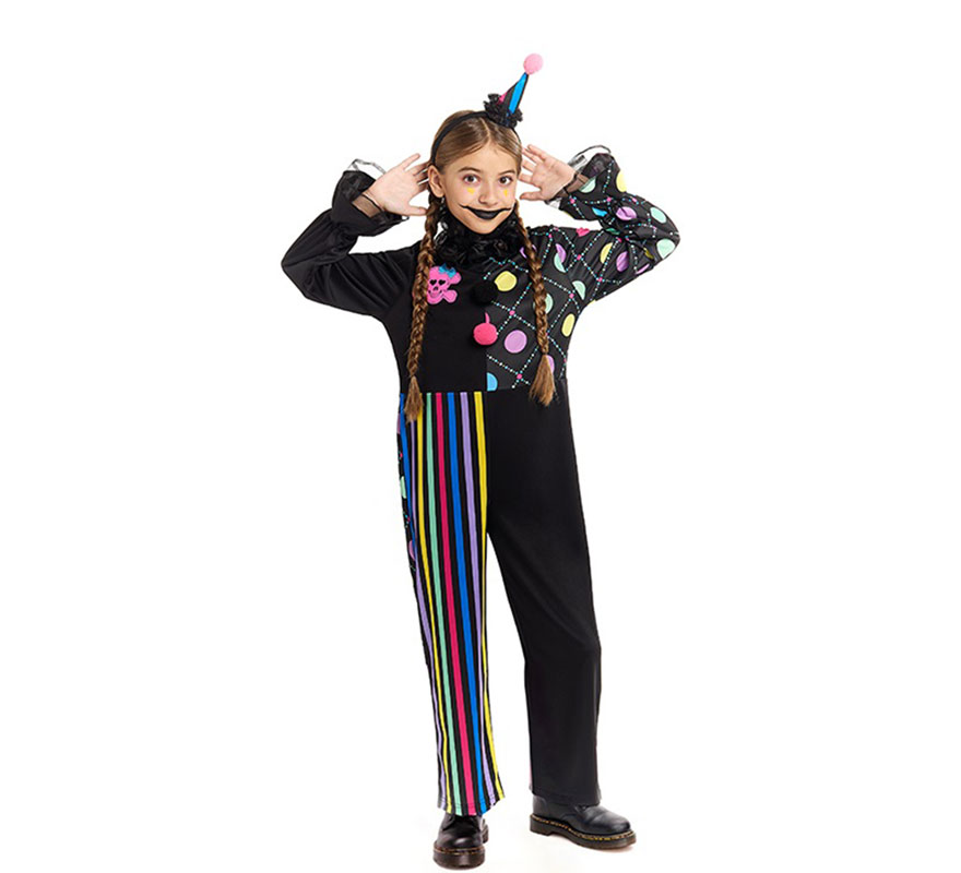 Colorful Gloomy Clown Costume for Girls