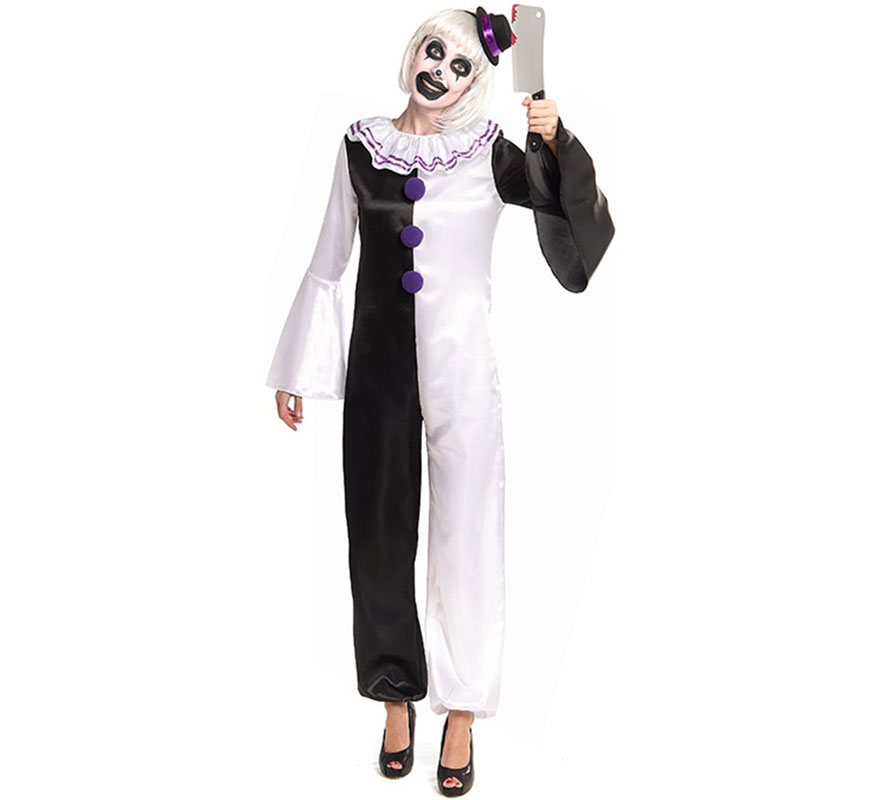 Scary Clown Costume with Hat for Women