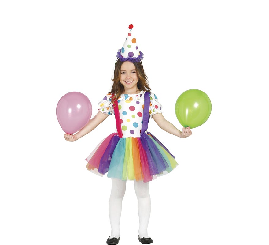 Rainbow Clown Costume for Girls