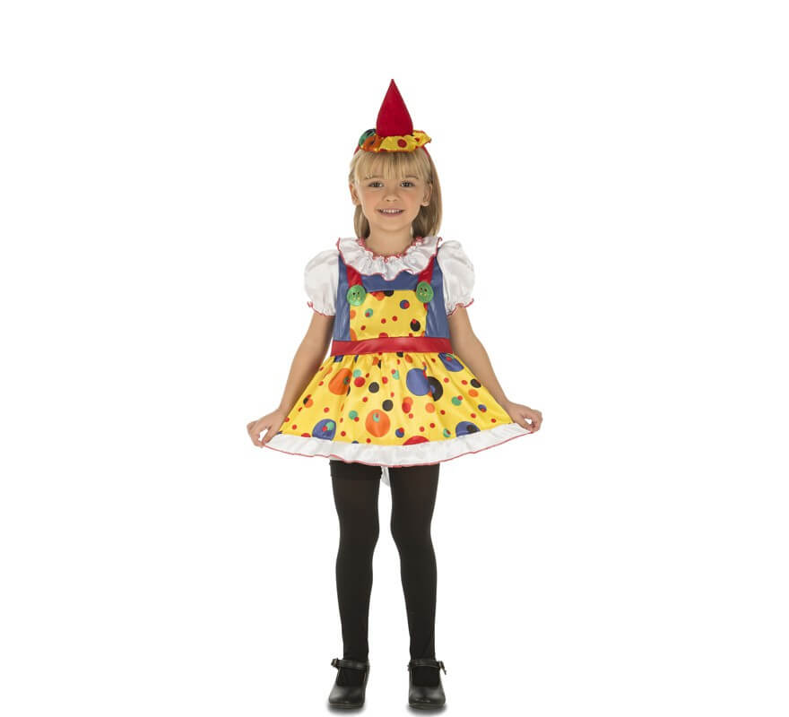 Clown Costume with Polka Dots for Girl