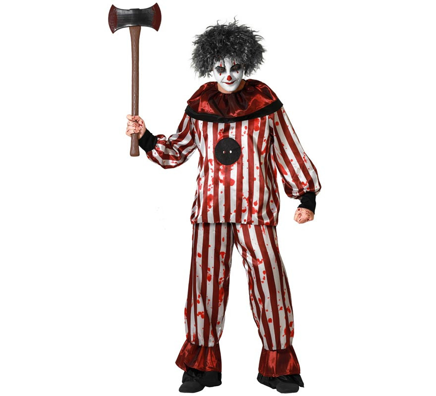 Striped Clown Costume for Men