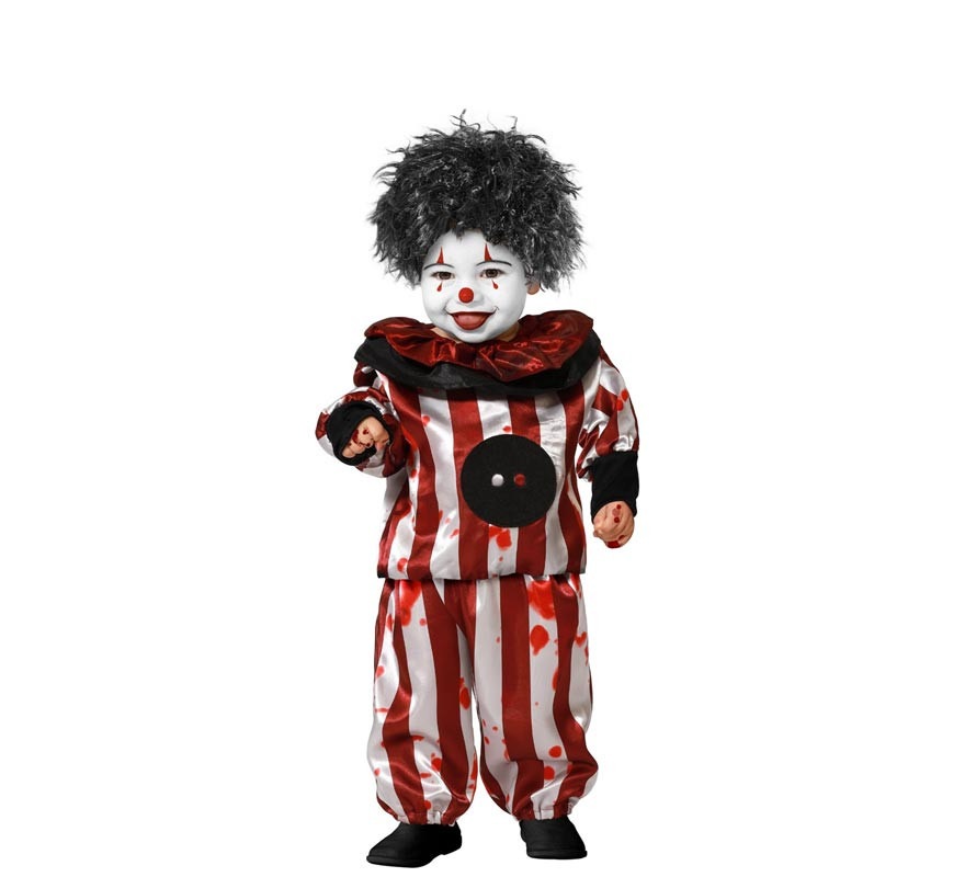 Striped clown costume for children and babies