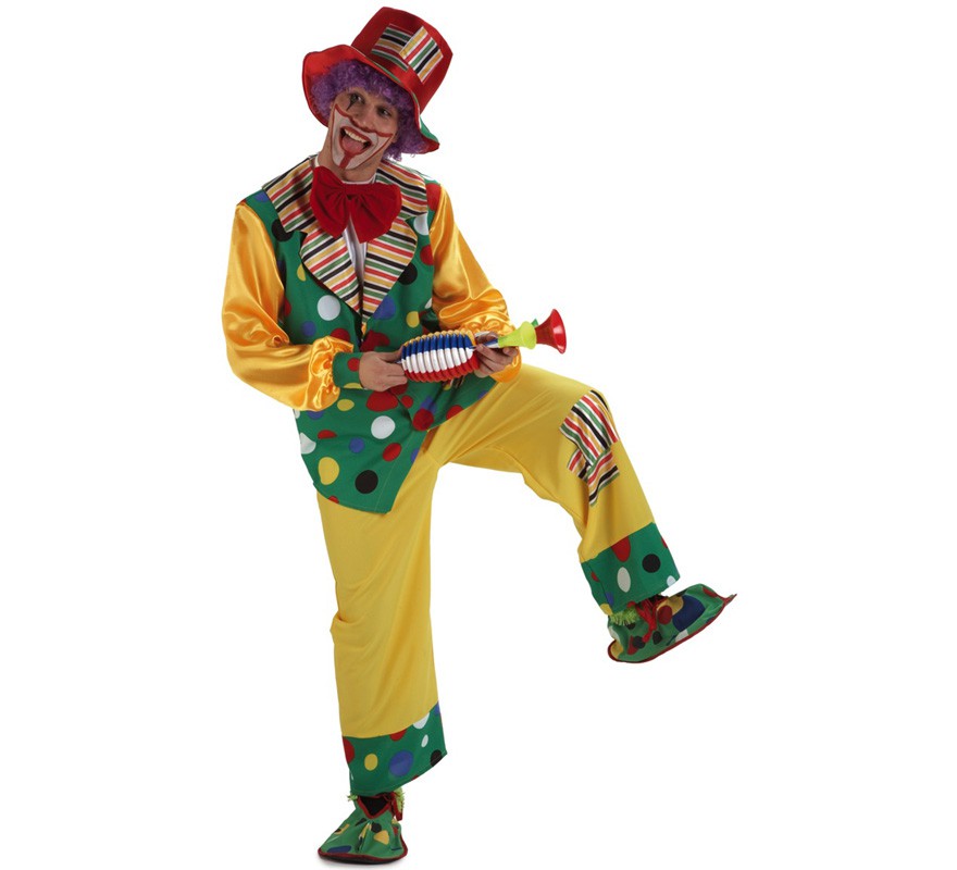 Men's Polka Dot Clown Costume