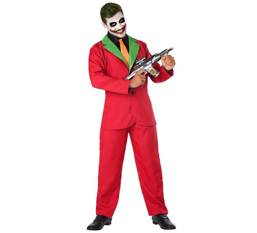 Red Conflict Clown Costume for Men