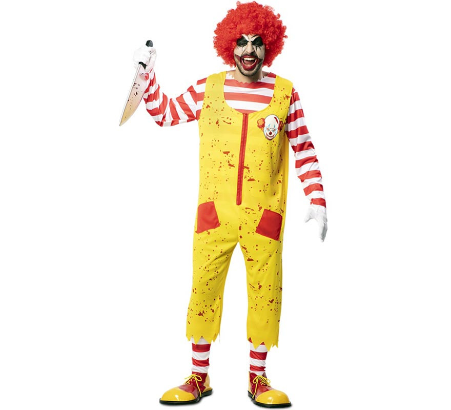 Men's Killer Burger Clown Costume