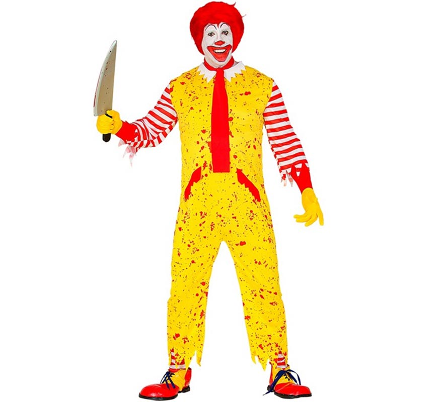 Men's Killer Burger Clown Costume