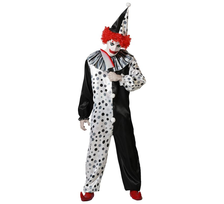 Gray Clown Costume for Adults