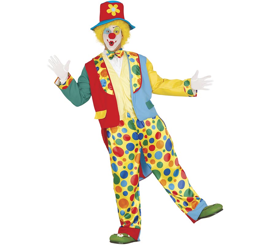 Polka Dot Clown Costume for Men