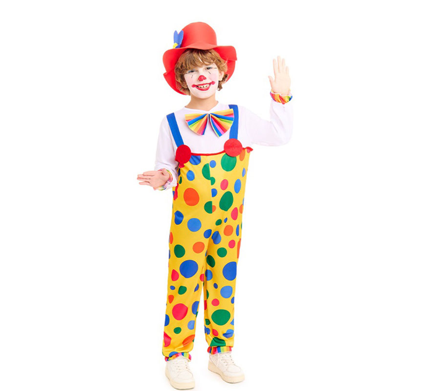 Clown Costume Overalls Polka Dots for Kids