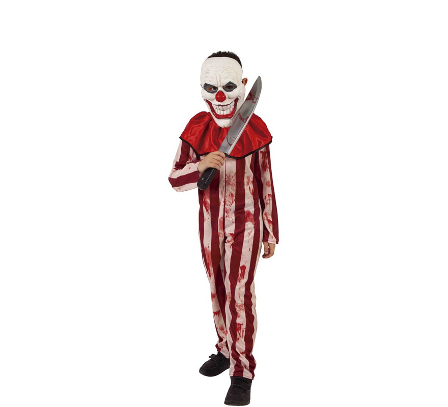 Striped Crazy Clown Costume for children