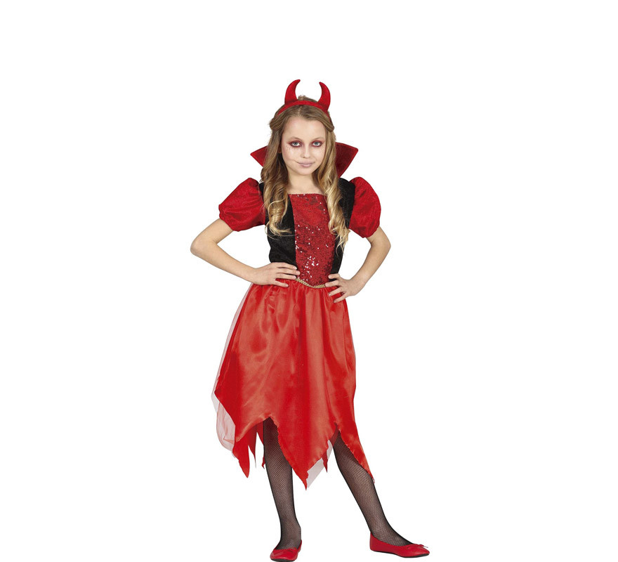 Costume da diavoletto per bambina con vestito