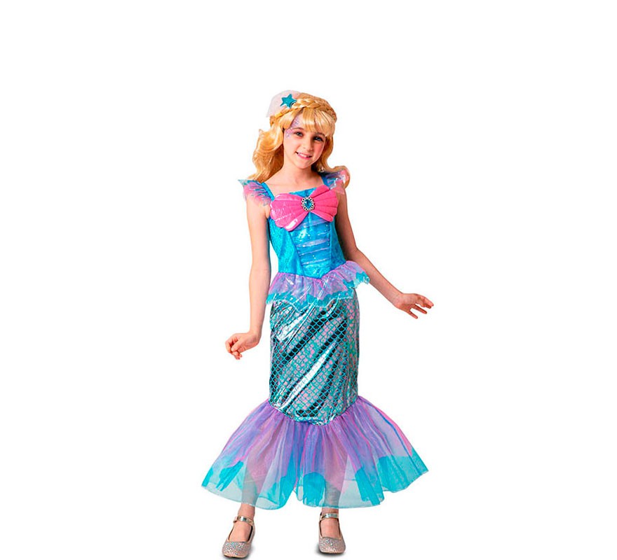 Ragazza Principessa Vestito Sirenetta Ragazza Ariel Vestito