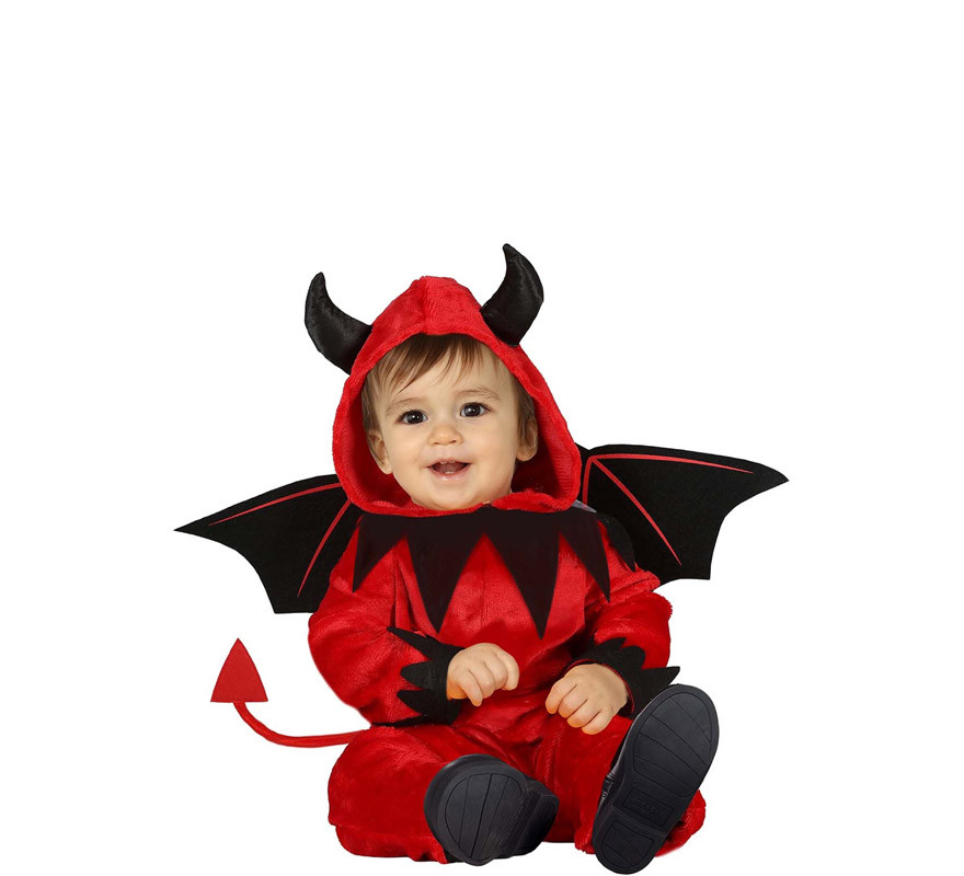 Costume da diavoletto rosso con coda per bebè