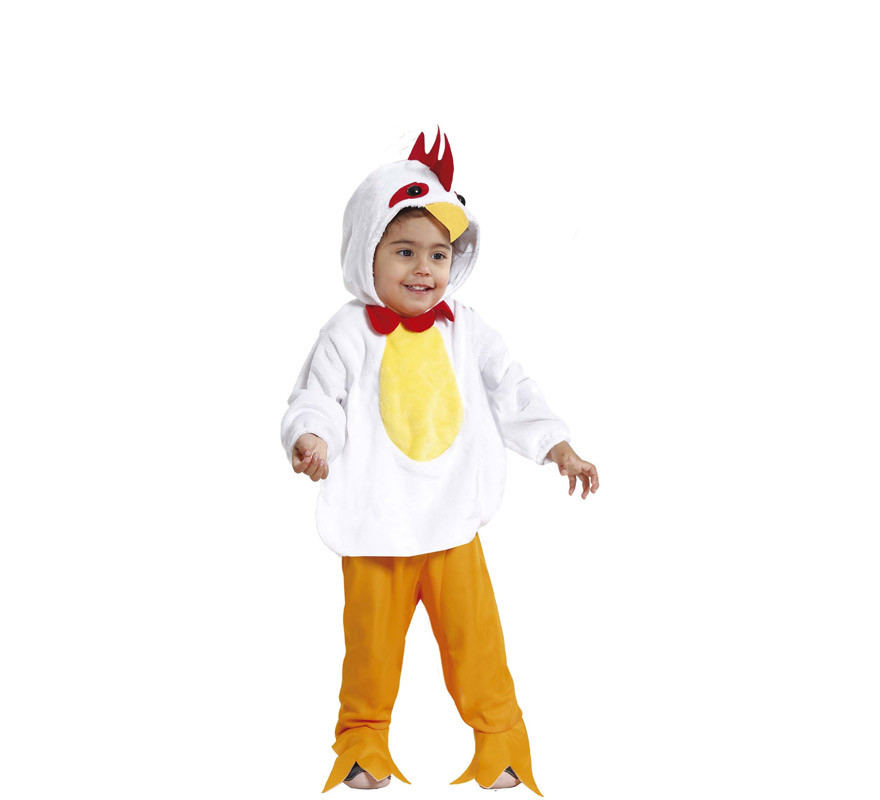 Disfraz de Pequeño Pollo Blanco para bebé