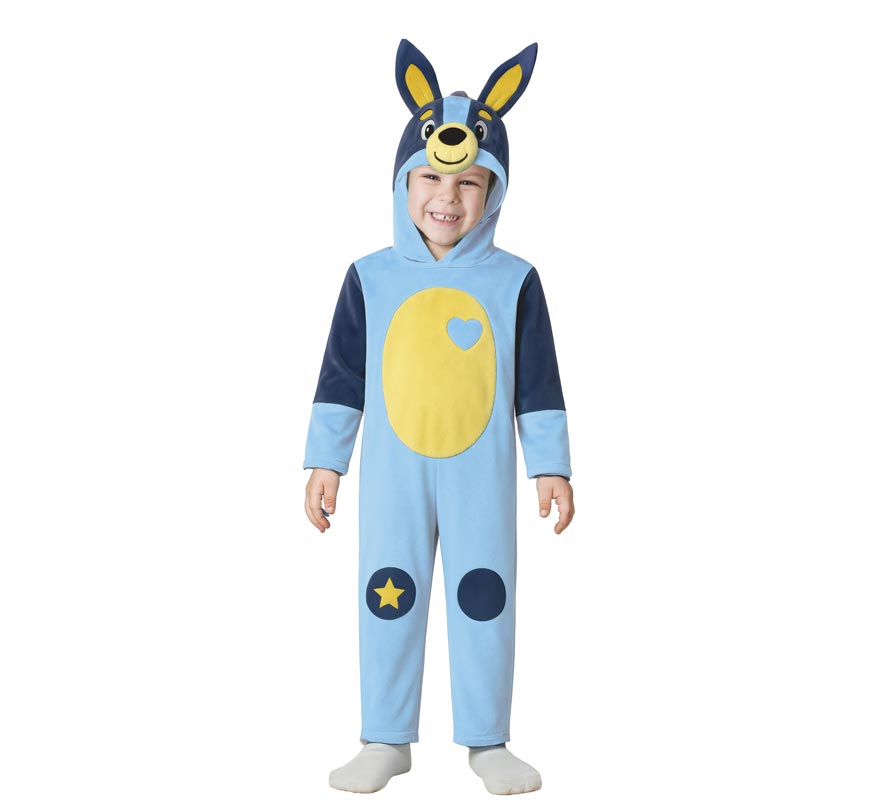 Fato de cachorro azul para crianças