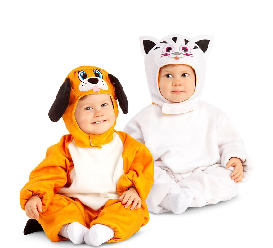 2x1 reversible dog and cat costume for babies and children