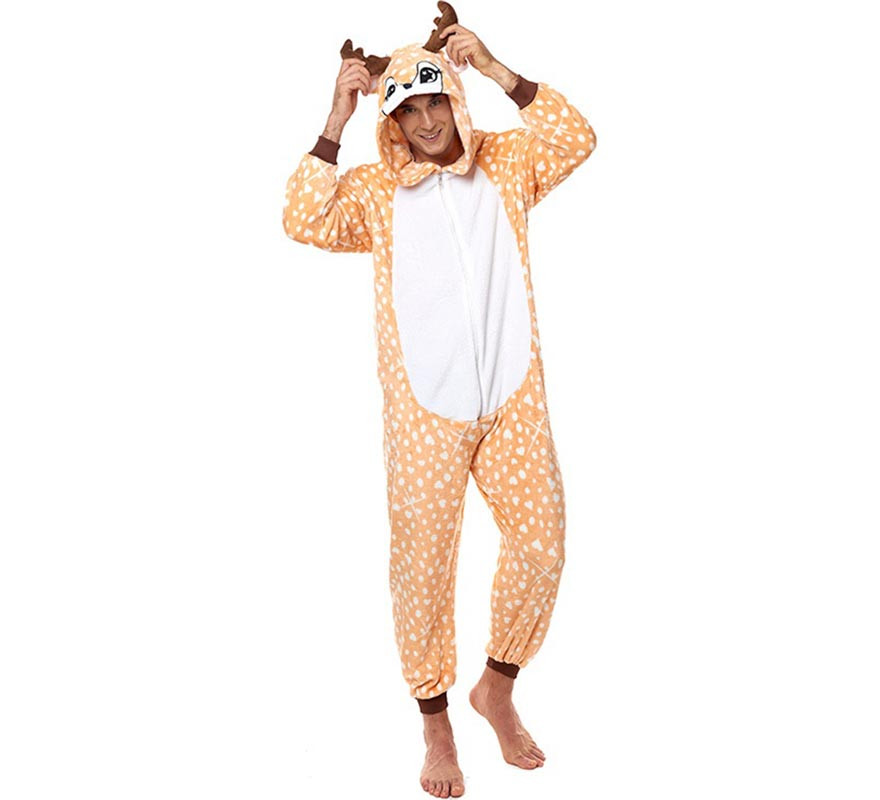 Deer Pajama Costume with polka dots for adults