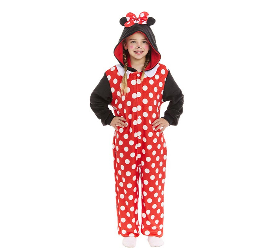 Déguisement pyjama souris à pois fille