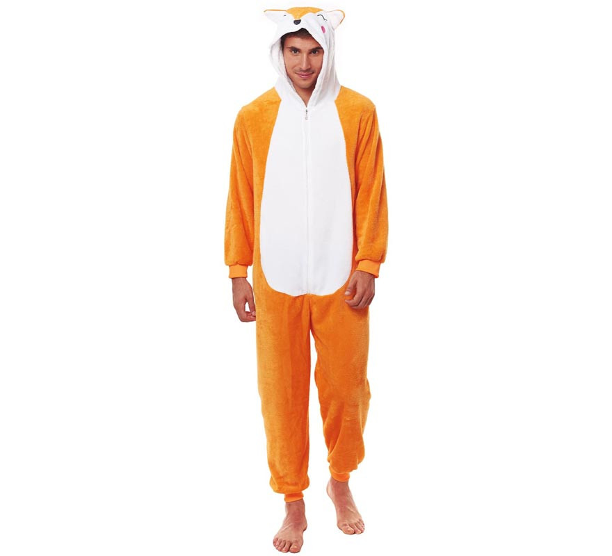 Orange and white Zorro Pajama costume for adults