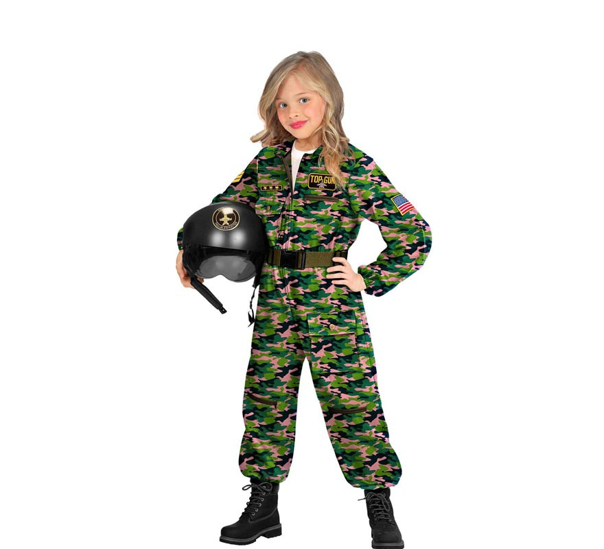 Costume da pilota di aereo da caccia per ragazza