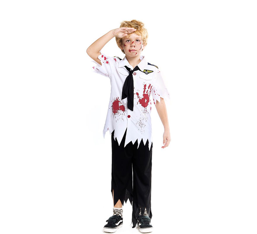 Zombie Airplane Pilot Costume for Boys