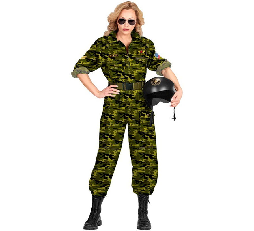 Women's Camouflage Military Pilot Costume