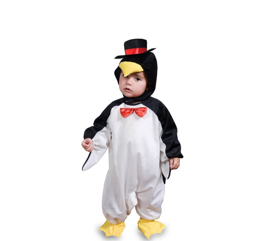 Disfraz de Pingüino con sombrero para bebé