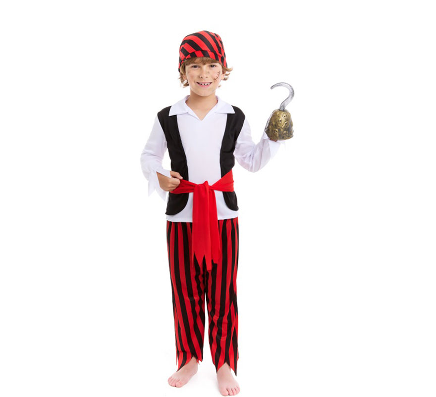 Striped pirate costume for boys