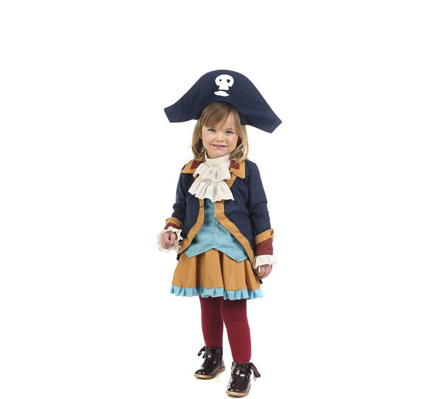 Disfraz de Pirata Azul para niña